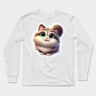 Cute kitten cartoon Long Sleeve T-Shirt